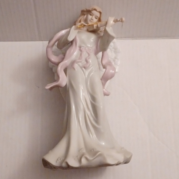 4/$60 Pink & Green Violin Angel Figurine - "Harmony" - Picture 6 of 7